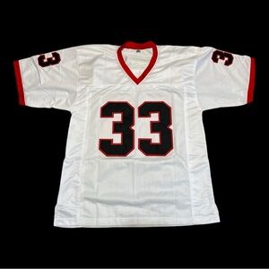 Un-Official Allen 33 Football Sports Jersey White & Black XL